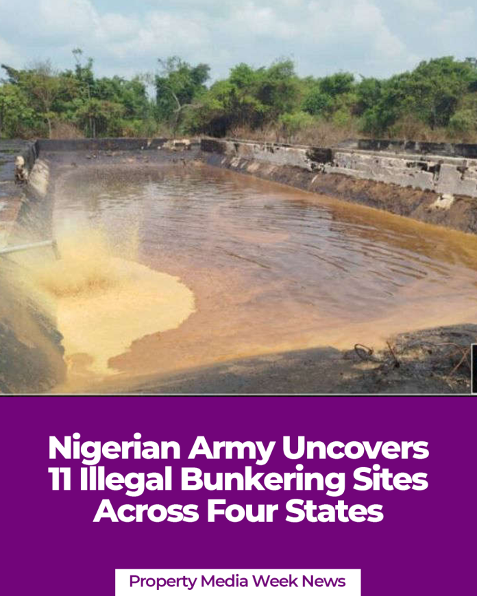 Nigerian Army Uncovers 11 Illegal Bunkering Sites Across Four States