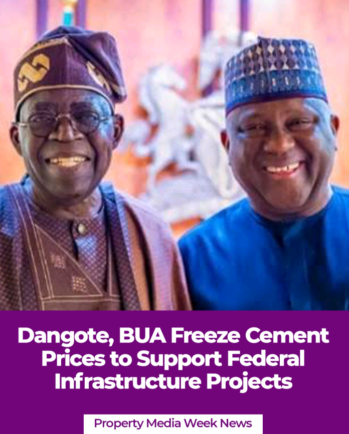Dangote, BUA Freeze Cement Prices to Support Federal Infrastructure Projects