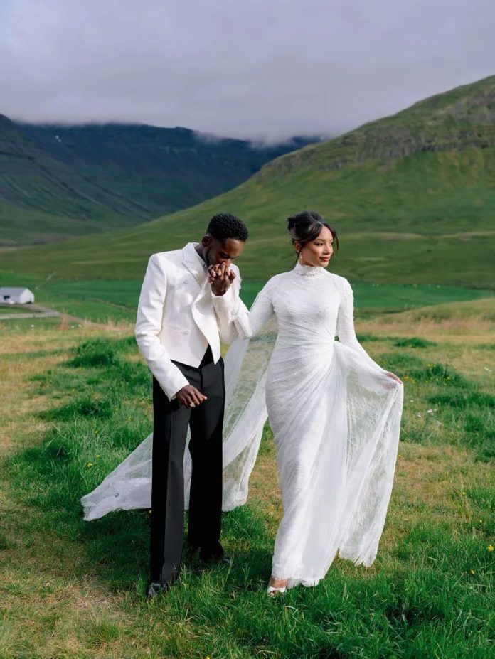 Vogue feature image from Mr Eazi and Temi Otedola wedding celebration